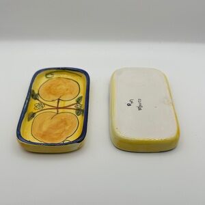 EUC Talavera Pottery (set of two)Yellow and Blue Ceramic Trinket Dish